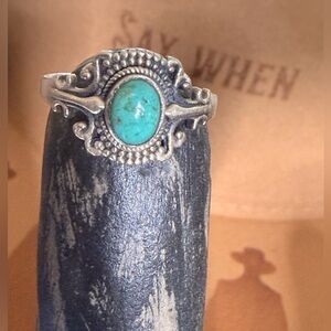 Sterling Silver and Turquoise Ring
Size 9 1/2